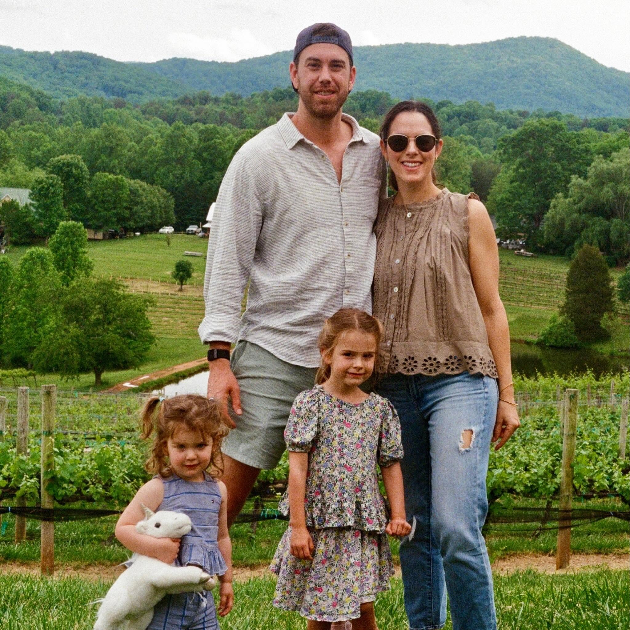 The Wallace Home Gyms founder with family and dog at home